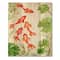Designart - Vintage Goldfishes Among The Lotus Leaves - Nautical & Coastal Print on Natural Pine Wood